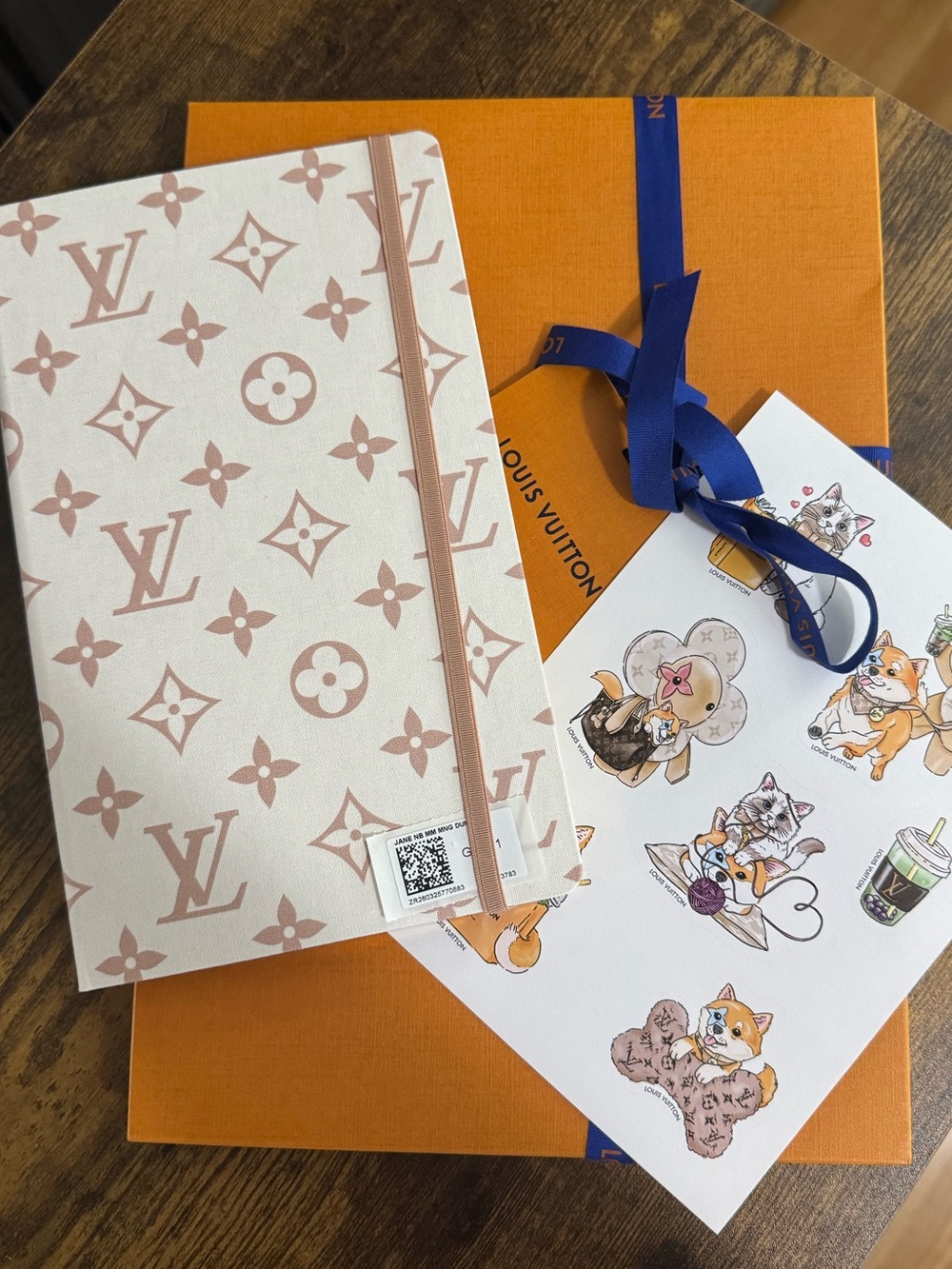 NEW LOUIS VUITTON Monogram Dune Jane Notebook MM with Stickers - Picture 4 of 4